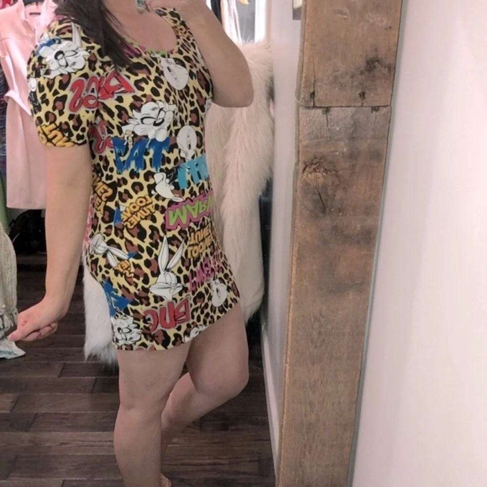 Looney Tunes cartoon body con tshirt dress size 2X - Picture 2 of 4